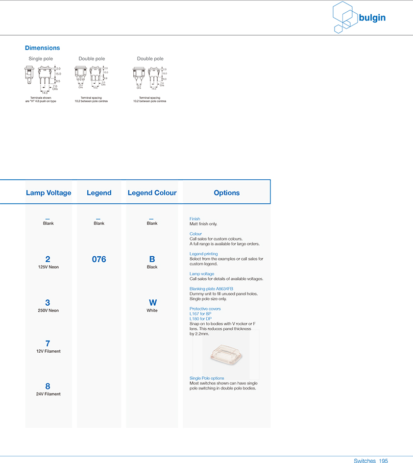 8620翹板開關系列參數